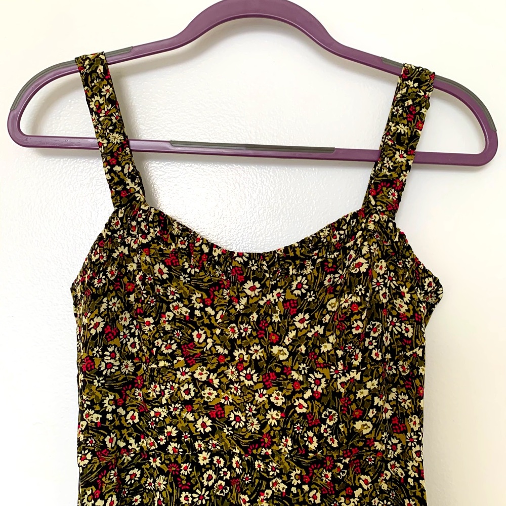 NEW Zara ankle-length dress in dark floral